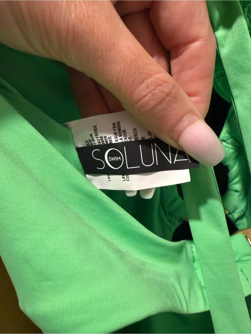New Soluna swim Bright Green One-Piece Swimsuit with Ring Cutout Accent size XL